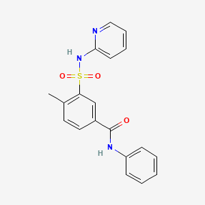 molecular formula C19H17N3O3S B6139664 4-methyl-N-phenyl-3-[(2-pyridinylamino)sulfonyl]benzamide 