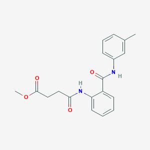 molecular formula C19H20N2O4 B6139665 methyl 4-[(2-{[(3-methylphenyl)amino]carbonyl}phenyl)amino]-4-oxobutanoate 