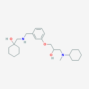 molecular formula C24H40N2O3 B6139708 1-{[(3-{3-[cyclohexyl(methyl)amino]-2-hydroxypropoxy}benzyl)amino]methyl}cyclohexanol 