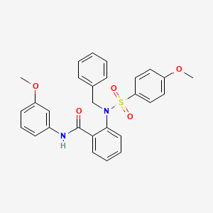 molecular formula C28H26N2O5S B6139728 2-{benzyl[(4-methoxyphenyl)sulfonyl]amino}-N-(3-methoxyphenyl)benzamide 