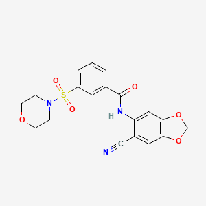 N-(6-cyano-1,3-benzodioxol-5-yl)-3-(morpholin-4-ylsulfonyl)benzamide