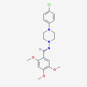 molecular formula C20H24ClN3O3 B6139762 4-(4-chlorophenyl)-N-(2,4,5-trimethoxybenzylidene)-1-piperazinamine 