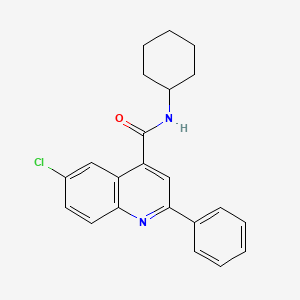 6-chloro-N-cyclohexyl-2-phenyl-4-quinolinecarboxamide