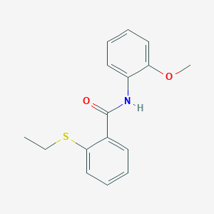 molecular formula C16H17NO2S B6139826 2-(ethylthio)-N-(2-methoxyphenyl)benzamide 