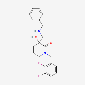 3-[(benzylamino)methyl]-1-(2,3-difluorobenzyl)-3-hydroxy-2-piperidinone