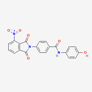 N-(4-hydroxyphenyl)-4-(4-nitro-1,3-dioxo-1,3-dihydro-2H-isoindol-2-yl)benzamide