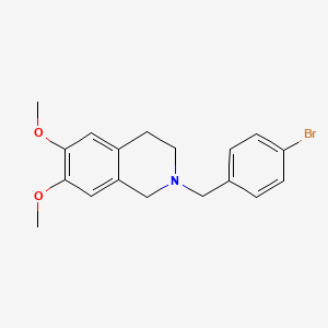 molecular formula C18H20BrNO2 B6139872 2-(4-bromobenzyl)-6,7-dimethoxy-1,2,3,4-tetrahydroisoquinoline 