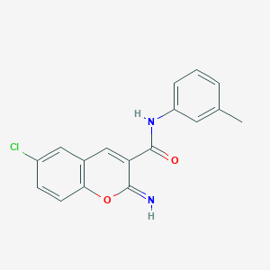 6-chloro-2-imino-N-(3-methylphenyl)-2H-chromene-3-carboxamide
