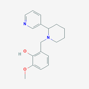 molecular formula C18H22N2O2 B6139911 2-methoxy-6-{[2-(3-pyridinyl)-1-piperidinyl]methyl}phenol 