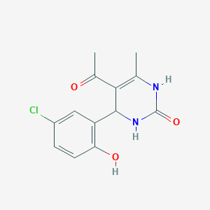 molecular formula C13H13ClN2O3 B6139912 5-acetyl-4-(5-chloro-2-hydroxyphenyl)-6-methyl-3,4-dihydro-2(1H)-pyrimidinone 