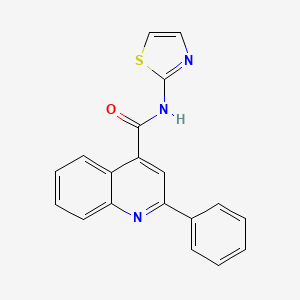 molecular formula C19H13N3OS B6139946 2-phenyl-N-1,3-thiazol-2-yl-4-quinolinecarboxamide 