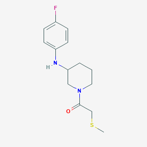 N-(4-fluorophenyl)-1-[(methylthio)acetyl]-3-piperidinamine