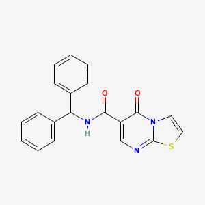 molecular formula C20H15N3O2S B6139958 N-(diphenylmethyl)-5-oxo-5H-[1,3]thiazolo[3,2-a]pyrimidine-6-carboxamide 