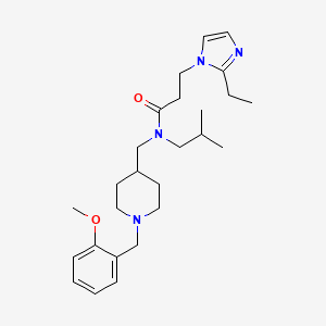 molecular formula C26H40N4O2 B6139991 3-(2-ethyl-1H-imidazol-1-yl)-N-isobutyl-N-{[1-(2-methoxybenzyl)-4-piperidinyl]methyl}propanamide 
