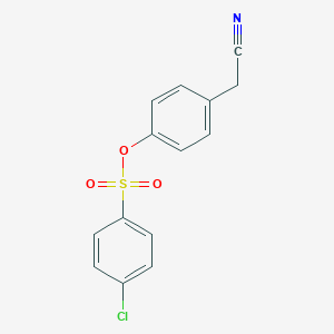 molecular formula C14H10ClNO3S B061400 4-(Cyanomethyl)phenyl 4-chlorobenzene-1-sulfonate CAS No. 175135-38-3