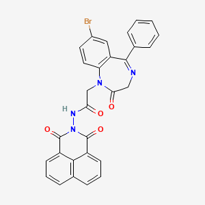 molecular formula C29H19BrN4O4 B6140041 2-(7-bromo-2-oxo-5-phenyl-2,3-dihydro-1H-1,4-benzodiazepin-1-yl)-N-(1,3-dioxo-1H-benzo[de]isoquinolin-2(3H)-yl)acetamide 