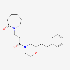 molecular formula C21H30N2O3 B6140046 1-{3-oxo-3-[2-(2-phenylethyl)-4-morpholinyl]propyl}-2-azepanone 