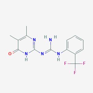 molecular formula C14H14F3N5O B6140053 N-(4,5-dimethyl-6-oxo-1,6-dihydro-2-pyrimidinyl)-N'-[2-(trifluoromethyl)phenyl]guanidine 
