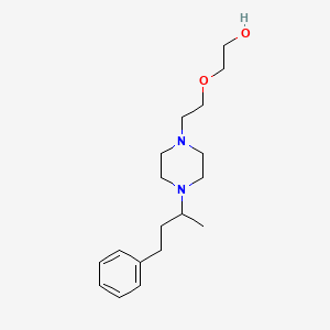 molecular formula C18H30N2O2 B6140084 2-{2-[4-(1-methyl-3-phenylpropyl)-1-piperazinyl]ethoxy}ethanol 