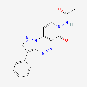 N-(6-oxo-3-phenylpyrazolo[5,1-c]pyrido[4,3-e][1,2,4]triazin-7(6H)-yl)acetamide