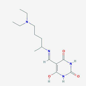 molecular formula C14H24N4O3 B6140120 5-({[4-(diethylamino)-1-methylbutyl]amino}methylene)-2,4,6(1H,3H,5H)-pyrimidinetrione 