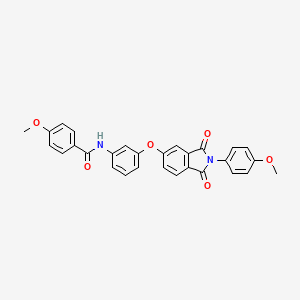 molecular formula C29H22N2O6 B6140169 4-methoxy-N-(3-{[2-(4-methoxyphenyl)-1,3-dioxo-2,3-dihydro-1H-isoindol-5-yl]oxy}phenyl)benzamide 