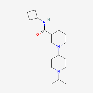 molecular formula C18H33N3O B6140182 N-cyclobutyl-1'-isopropyl-1,4'-bipiperidine-3-carboxamide 