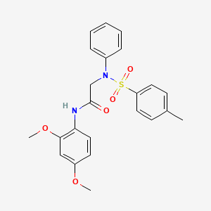 molecular formula C23H24N2O5S B6140188 N~1~-(2,4-dimethoxyphenyl)-N~2~-[(4-methylphenyl)sulfonyl]-N~2~-phenylglycinamide 