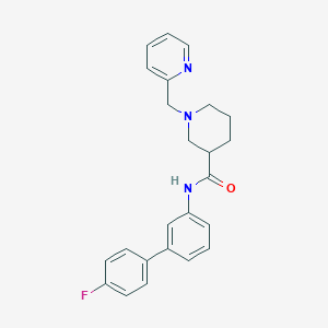 molecular formula C24H24FN3O B6140198 N-(4'-fluoro-3-biphenylyl)-1-(2-pyridinylmethyl)-3-piperidinecarboxamide 