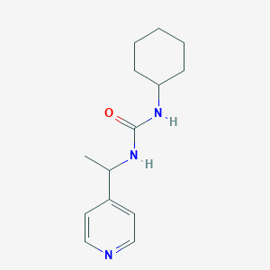 molecular formula C14H21N3O B6140233 N-cyclohexyl-N'-[1-(4-pyridinyl)ethyl]urea 