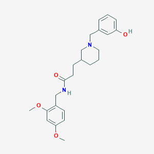 molecular formula C24H32N2O4 B6140369 N-(2,4-dimethoxybenzyl)-3-[1-(3-hydroxybenzyl)-3-piperidinyl]propanamide 