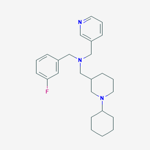 molecular formula C25H34FN3 B6140396 1-(1-cyclohexyl-3-piperidinyl)-N-(3-fluorobenzyl)-N-(3-pyridinylmethyl)methanamine 