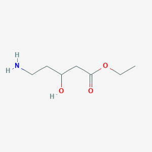 molecular formula C7H15NO3 B061404 Ethyl 5-amino-3-hydroxypentanoate CAS No. 182955-76-6