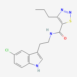 molecular formula C16H17ClN4OS B6140403 N-[2-(5-chloro-1H-indol-3-yl)ethyl]-4-propyl-1,2,3-thiadiazole-5-carboxamide 