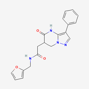 N-(2-furylmethyl)-2-(5-oxo-3-phenyl-4,5,6,7-tetrahydropyrazolo[1,5-a]pyrimidin-6-yl)acetamide