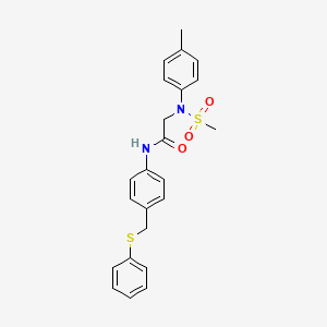 molecular formula C23H24N2O3S2 B6140421 N~2~-(4-methylphenyl)-N~2~-(methylsulfonyl)-N~1~-{4-[(phenylthio)methyl]phenyl}glycinamide 
