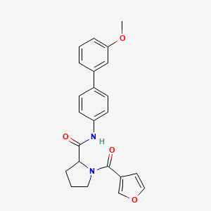 molecular formula C23H22N2O4 B6140451 1-(3-furoyl)-N-(3'-methoxy-4-biphenylyl)prolinamide 