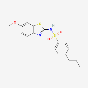 N-(6-methoxy-1,3-benzothiazol-2-yl)-4-propylbenzenesulfonamide