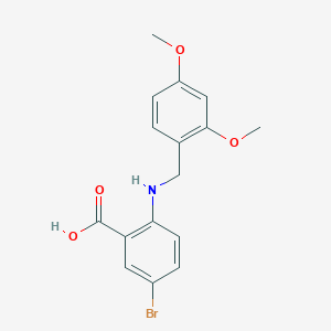 molecular formula C16H16BrNO4 B6140484 5-bromo-2-[(2,4-dimethoxybenzyl)amino]benzoic acid 