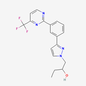 1-(3-{3-[4-(trifluoromethyl)-2-pyrimidinyl]phenyl}-1H-pyrazol-1-yl)-2-butanol
