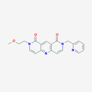 molecular formula C20H18N4O3 B6140559 2-(2-methoxyethyl)-8-(2-pyridinylmethyl)pyrido[4,3-b]-1,6-naphthyridine-1,9(2H,8H)-dione 