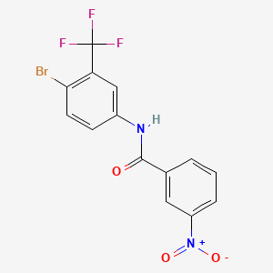 molecular formula C14H8BrF3N2O3 B6140565 N-[4-bromo-3-(trifluoromethyl)phenyl]-3-nitrobenzamide 