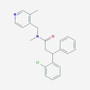 molecular formula C23H23ClN2O B6140573 3-(2-chlorophenyl)-N-methyl-N-[(3-methyl-4-pyridinyl)methyl]-3-phenylpropanamide 