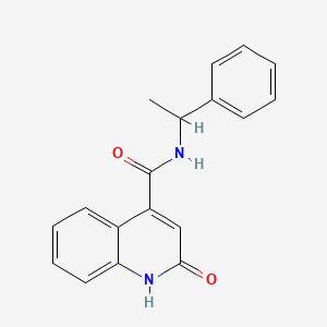 molecular formula C18H16N2O2 B6140586 2-hydroxy-N-(1-phenylethyl)-4-quinolinecarboxamide 