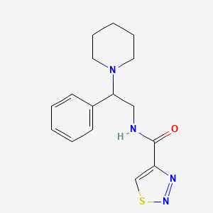 molecular formula C16H20N4OS B6140593 N-[2-phenyl-2-(1-piperidinyl)ethyl]-1,2,3-thiadiazole-4-carboxamide 
