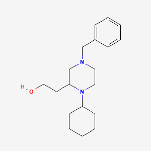 molecular formula C19H30N2O B6140604 2-(4-benzyl-1-cyclohexyl-2-piperazinyl)ethanol 