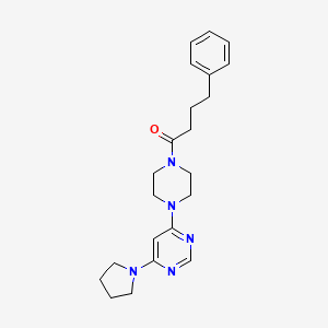 molecular formula C22H29N5O B6140629 4-[4-(4-phenylbutanoyl)-1-piperazinyl]-6-(1-pyrrolidinyl)pyrimidine 