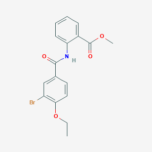 molecular formula C17H16BrNO4 B6140639 methyl 2-[(3-bromo-4-ethoxybenzoyl)amino]benzoate 