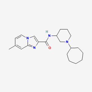 molecular formula C21H30N4O B6140647 N-(1-cycloheptyl-3-piperidinyl)-7-methylimidazo[1,2-a]pyridine-2-carboxamide 