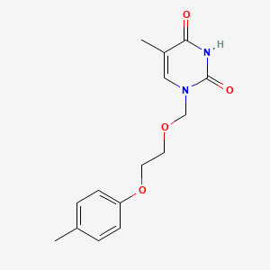 molecular formula C15H18N2O4 B6140656 5-methyl-1-{[2-(4-methylphenoxy)ethoxy]methyl}pyrimidine-2,4(1H,3H)-dione 